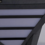 Lampes solaires extérieures pyramidales à support en métal noir
