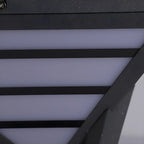 Lampes solaires extérieures pyramidales à support en métal noir