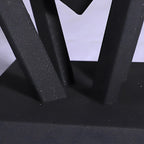 Lampes solaires extérieures pyramidales à support en métal noir