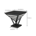 Lampes solaires extérieures pyramidales à support en métal noir