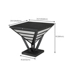 Lampes solaires extérieures pyramidales à support en métal noir