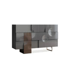 Commode unique en bois blanc à surface irrégulière