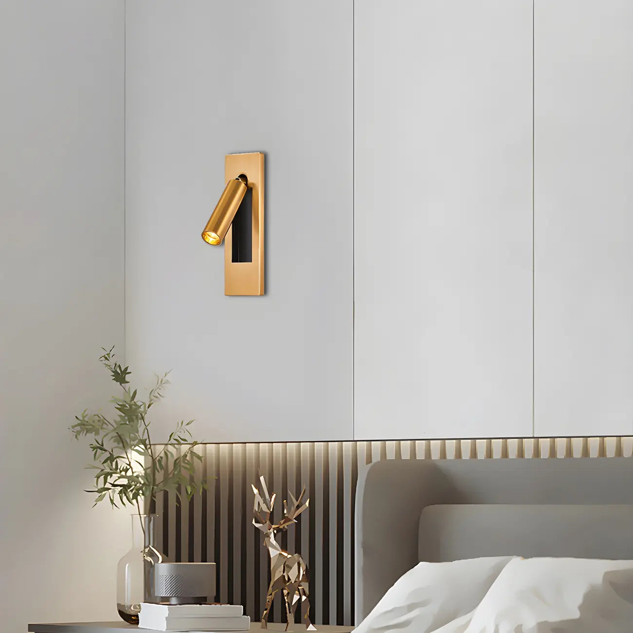 Applique murale moderne en métal avec LED et interrupteur pour la lecture dans la chambre