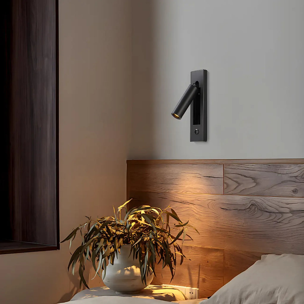 Applique murale moderne en métal avec LED et interrupteur pour la lecture dans la chambre