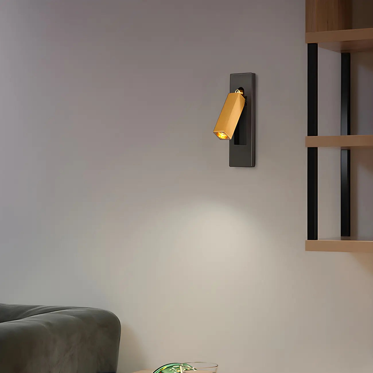 Applique murale moderne en métal avec LED et interrupteur pour la lecture dans la chambre