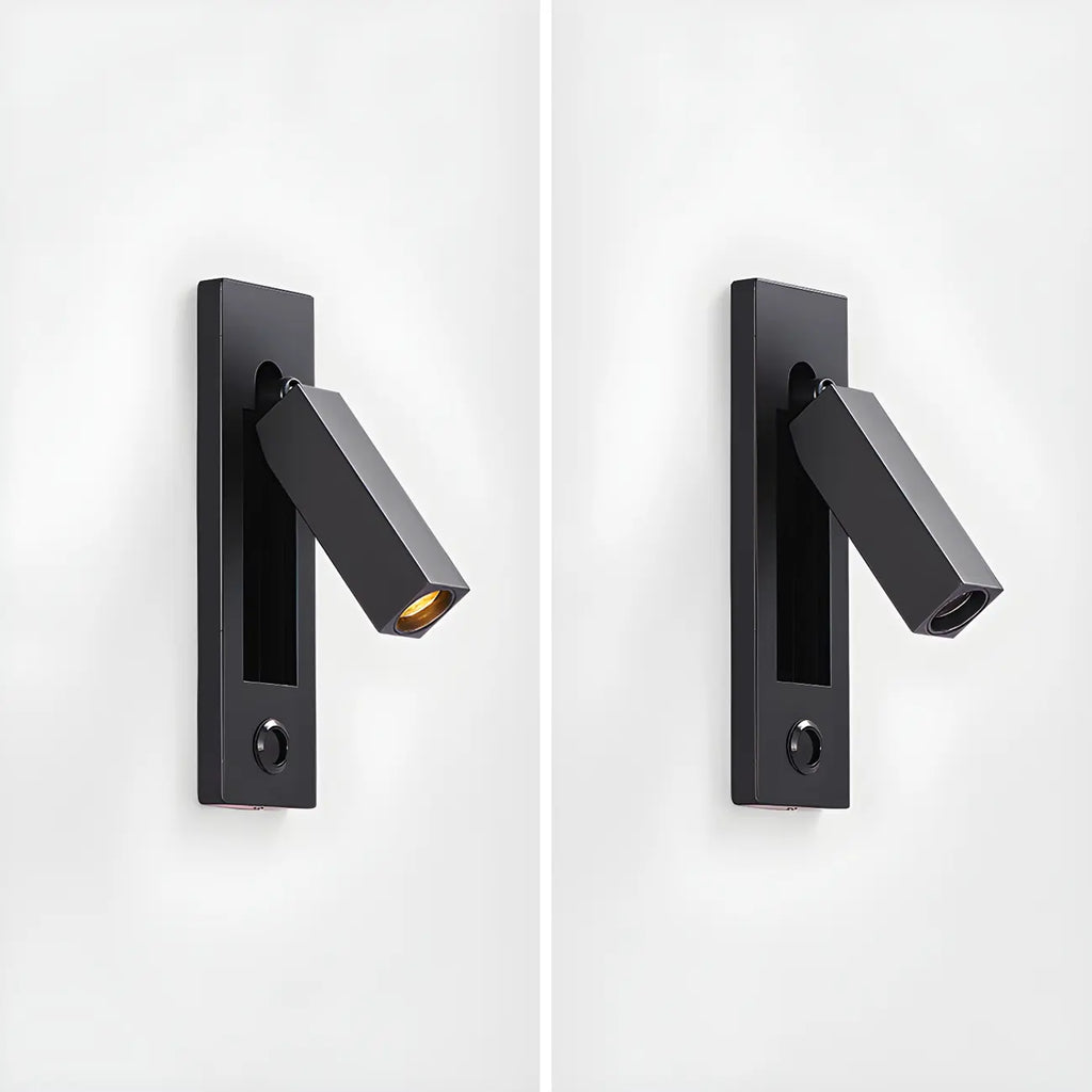 Applique murale moderne en métal avec LED et interrupteur pour la lecture dans la chambre