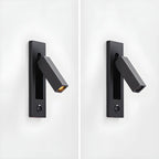 Applique murale moderne en métal avec LED et interrupteur pour la lecture dans la chambre