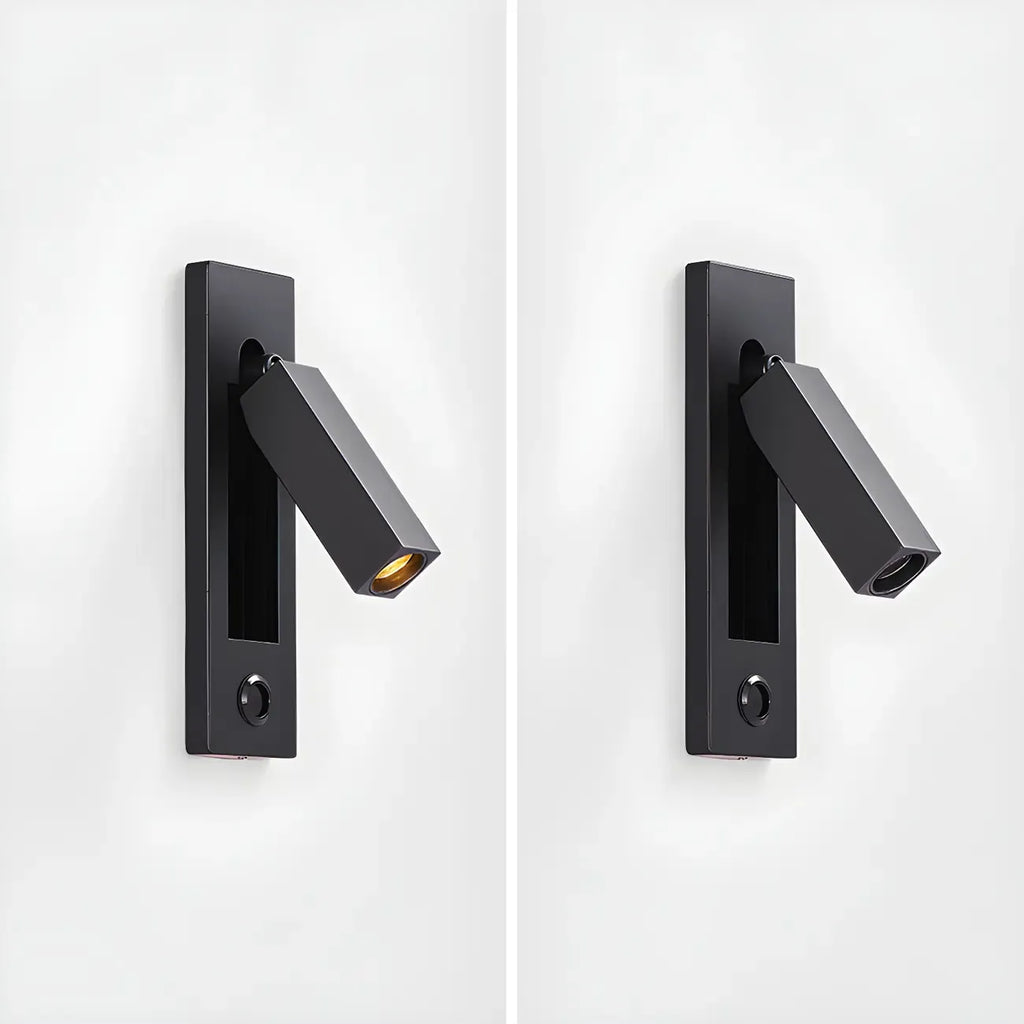 Applique murale moderne en métal avec LED et interrupteur pour la lecture dans la chambre