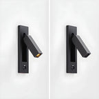 Applique murale moderne en métal avec LED et interrupteur pour la lecture dans la chambre