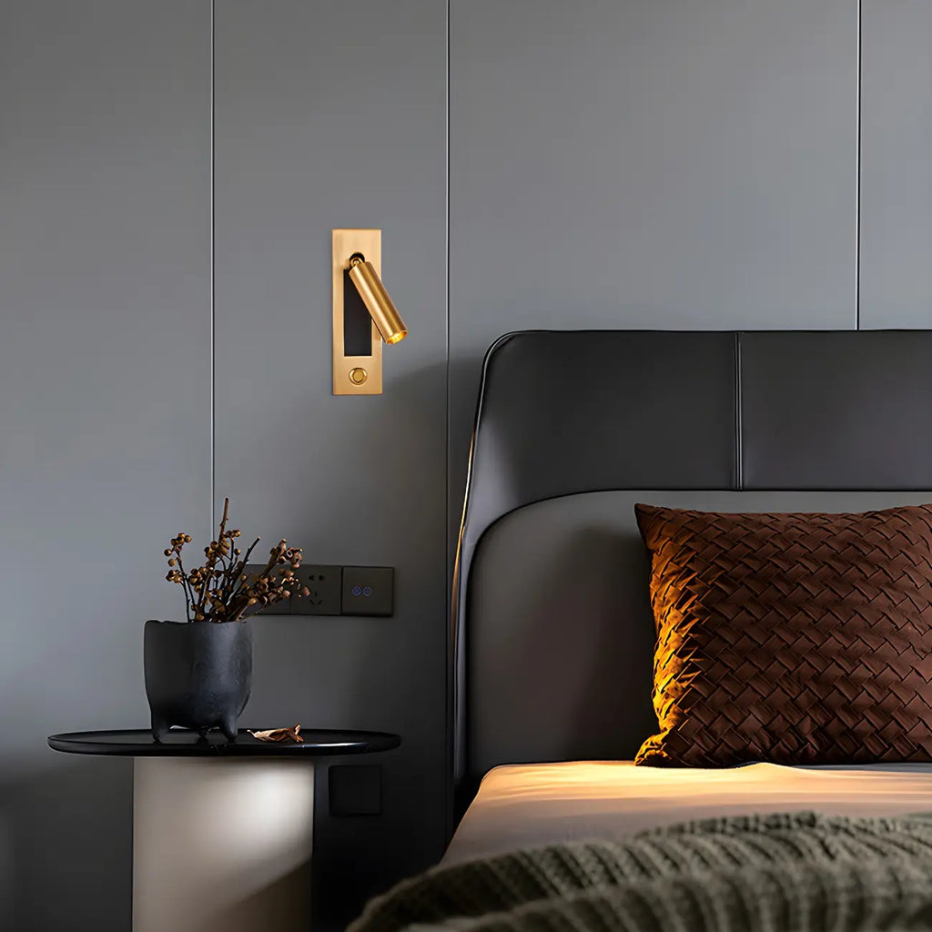 Applique murale moderne en métal avec LED et interrupteur pour la lecture dans la chambre