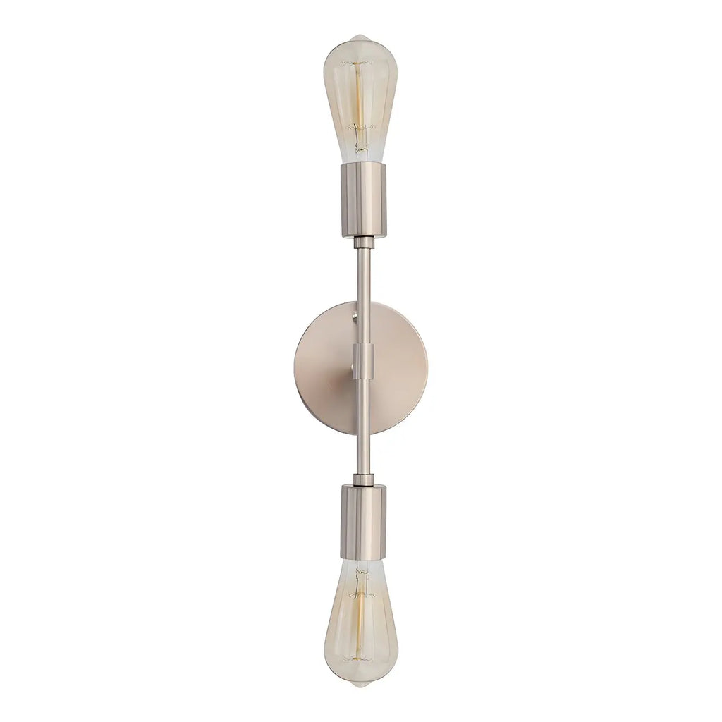 Applique murale moderne à deux globes en métal pour salle de bain