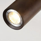 Faretto a soffitto orientabile a semi incasso in legno a 5 luci