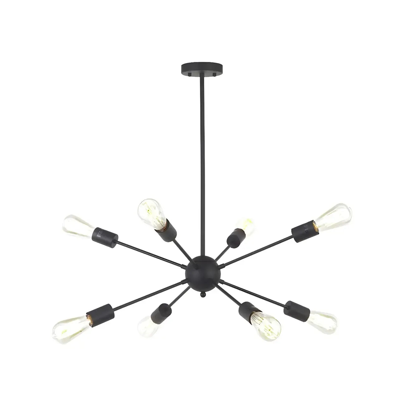 Lustre Sputnik moderne à globe doré et LED