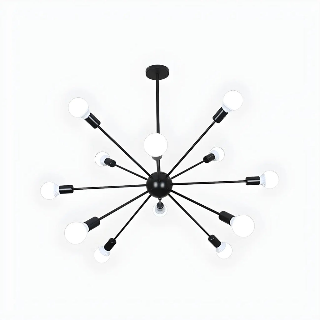 Lustre Sputnik moderne à globe doré et LED