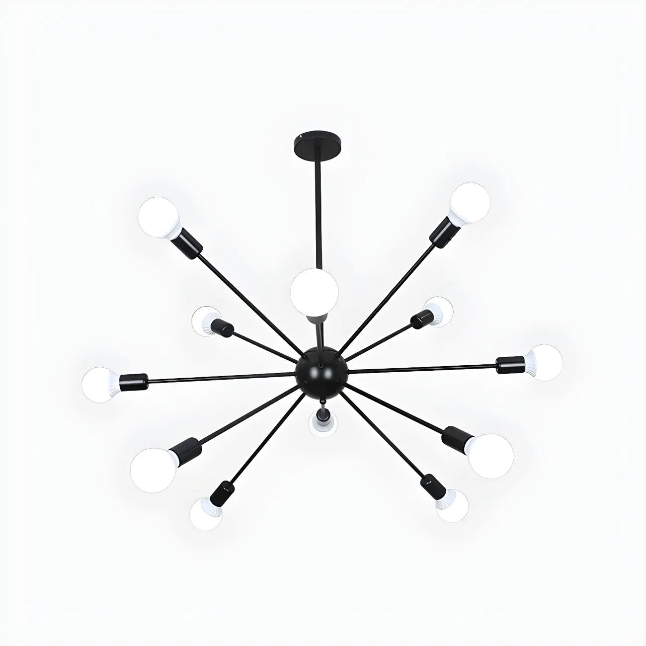 Lustre Sputnik moderne à globe doré et LED
