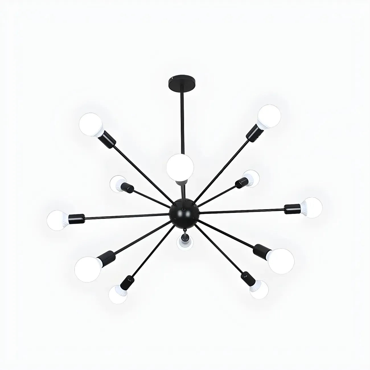 Lustre Sputnik moderne à globe doré et LED