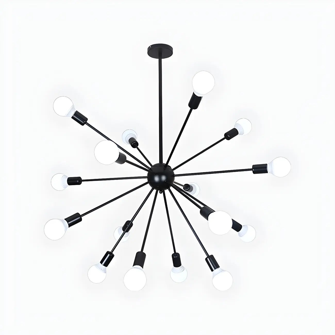 Lustre Sputnik moderne à globe doré et LED
