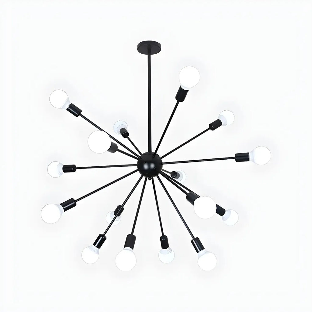 Lustre Sputnik moderne à globe doré et LED
