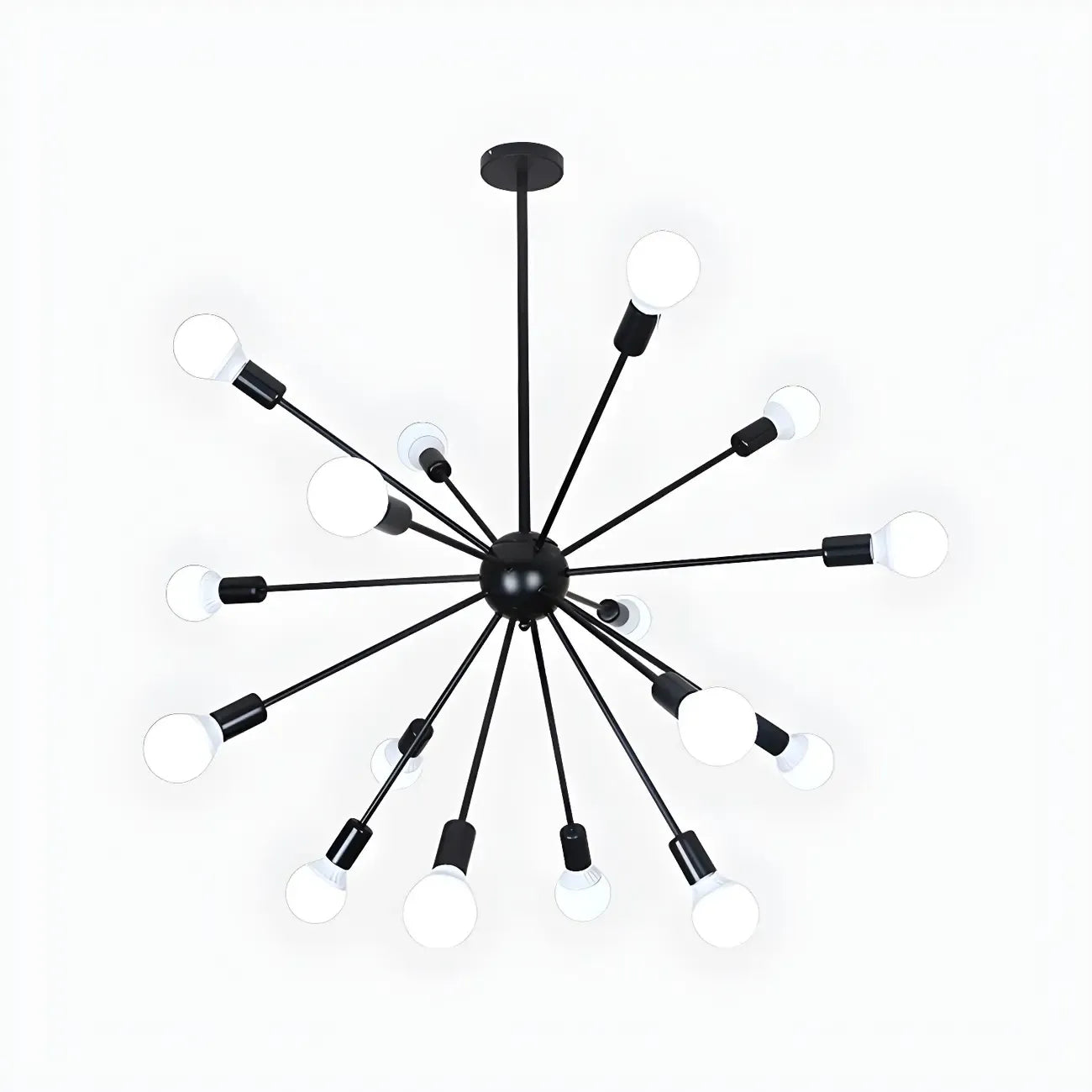 Lustre Sputnik moderne à globe doré et LED