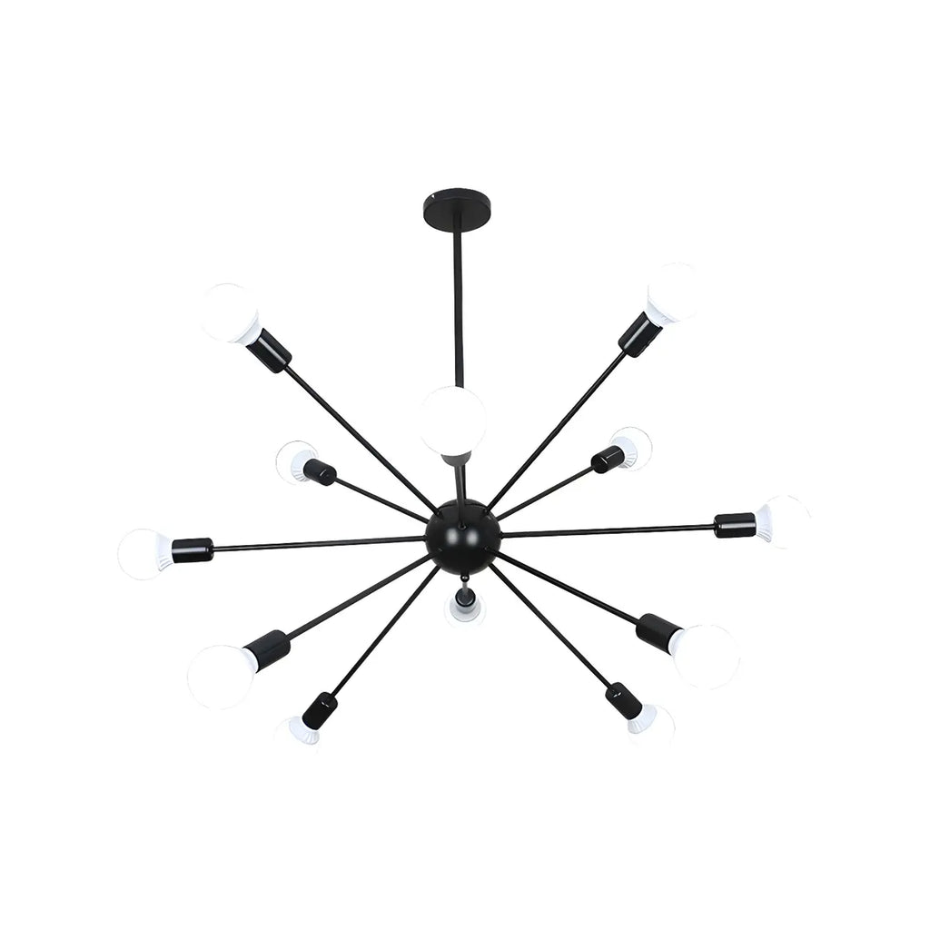 Lustre Sputnik moderne à globe doré et LED