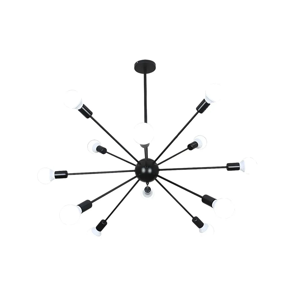Lustre Sputnik moderne à globe doré et LED