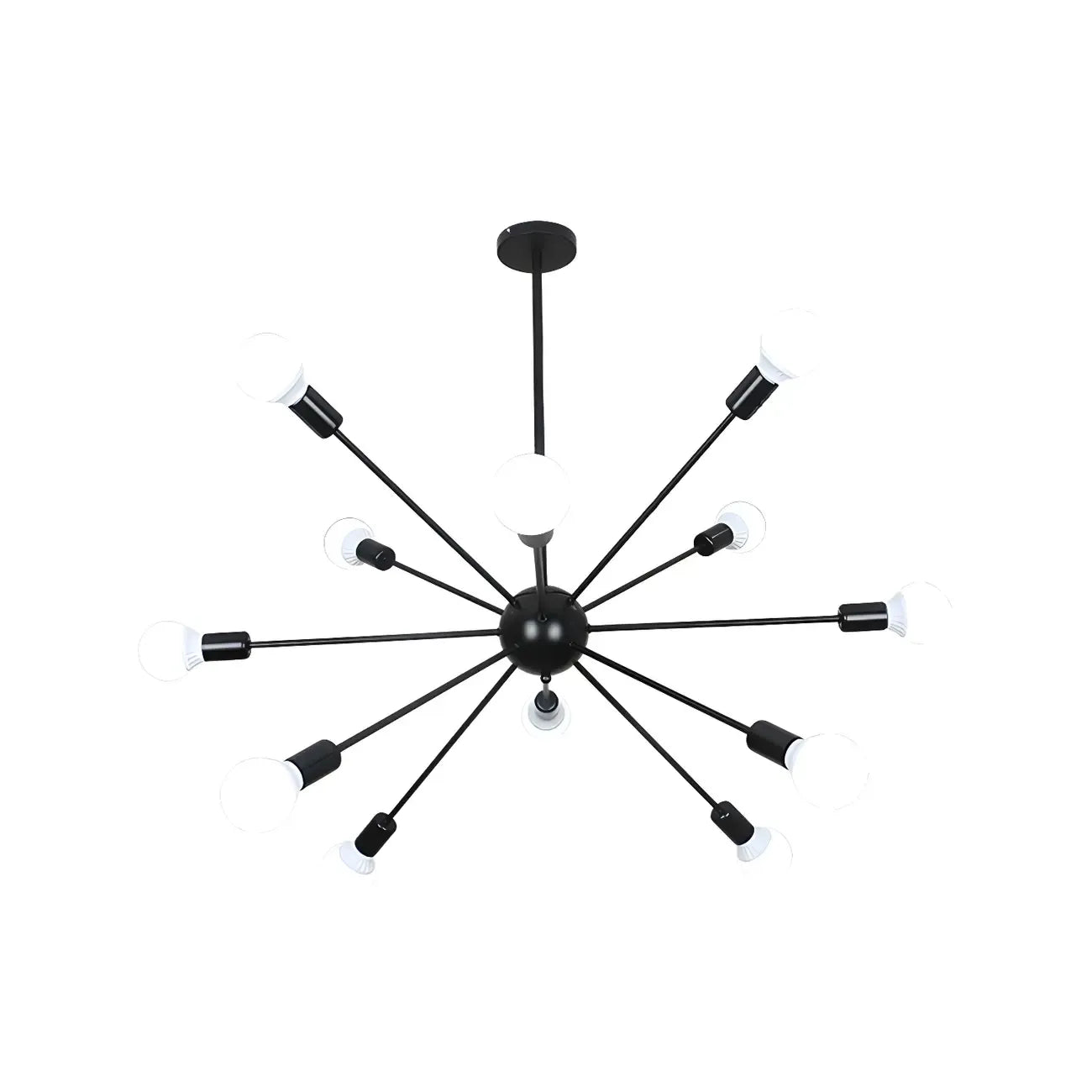 Lustre Sputnik moderne à globe doré et LED