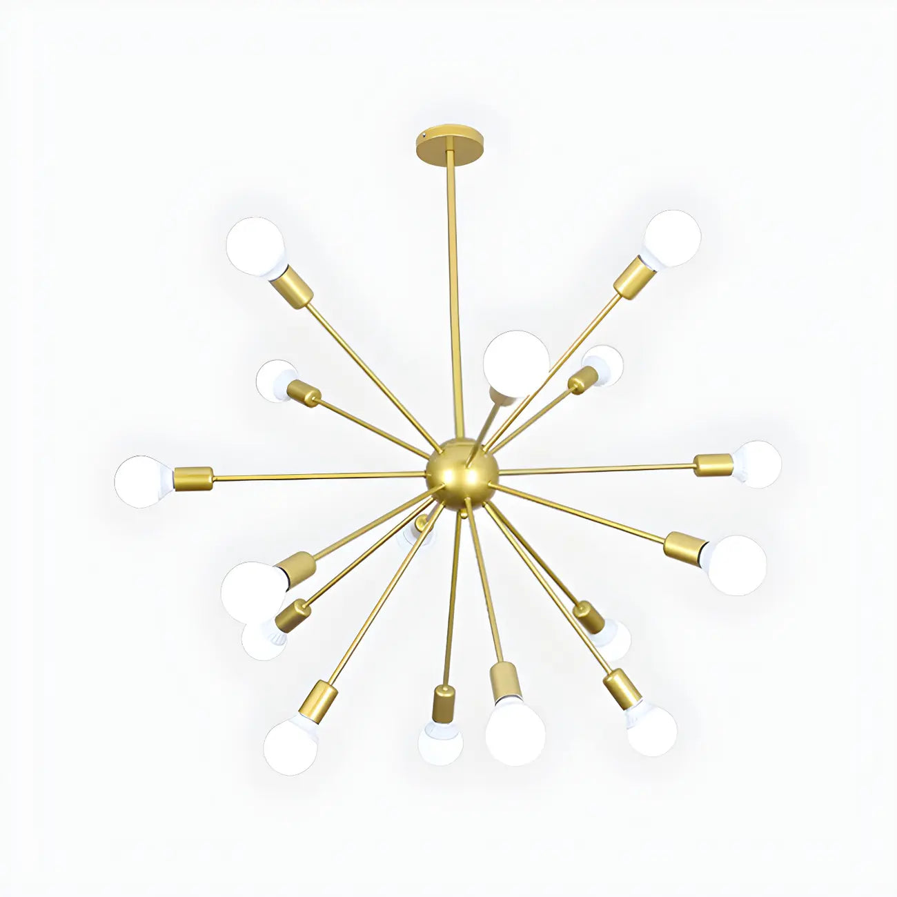 Lustre Sputnik moderne à globe doré et LED