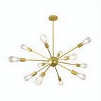 Lustre Sputnik moderne à globe doré et LED