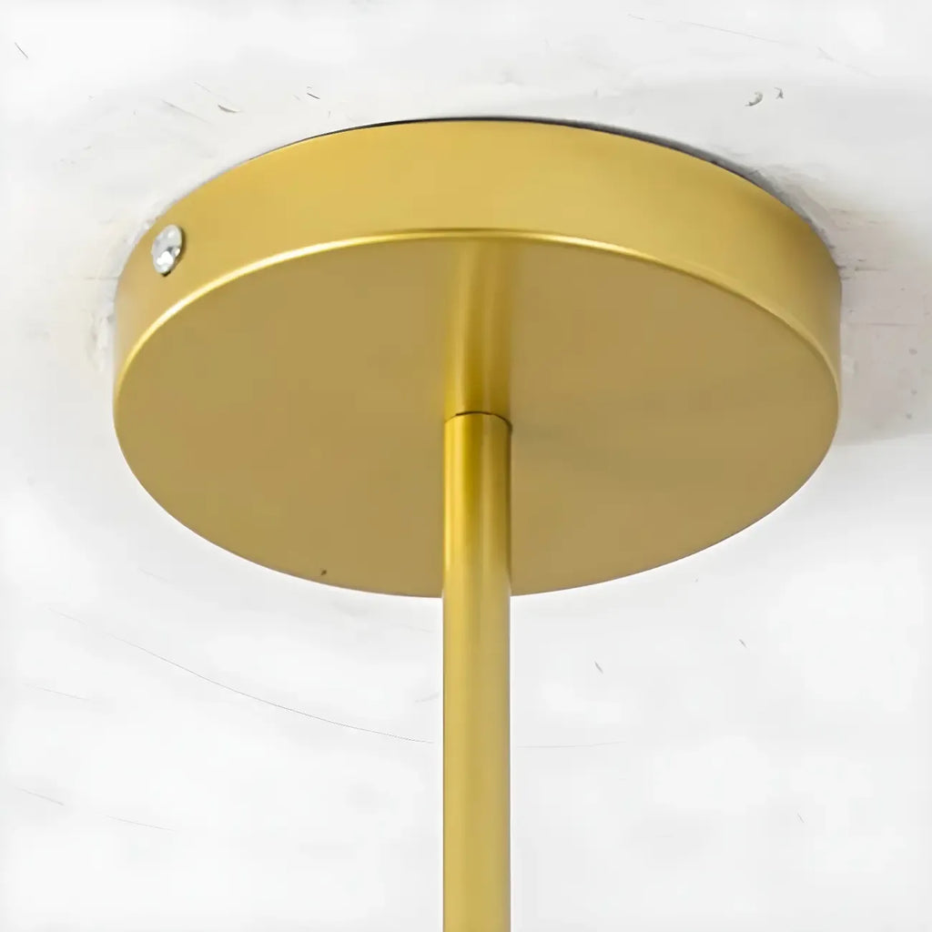 Lustre Sputnik moderne à globe doré et LED