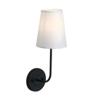 Applique murale glamour moderne en laiton avec abat-jour en tissu