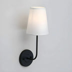 Applique murale glamour moderne en laiton avec abat-jour en tissu