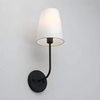Applique murale glamour moderne en laiton avec abat-jour en tissu