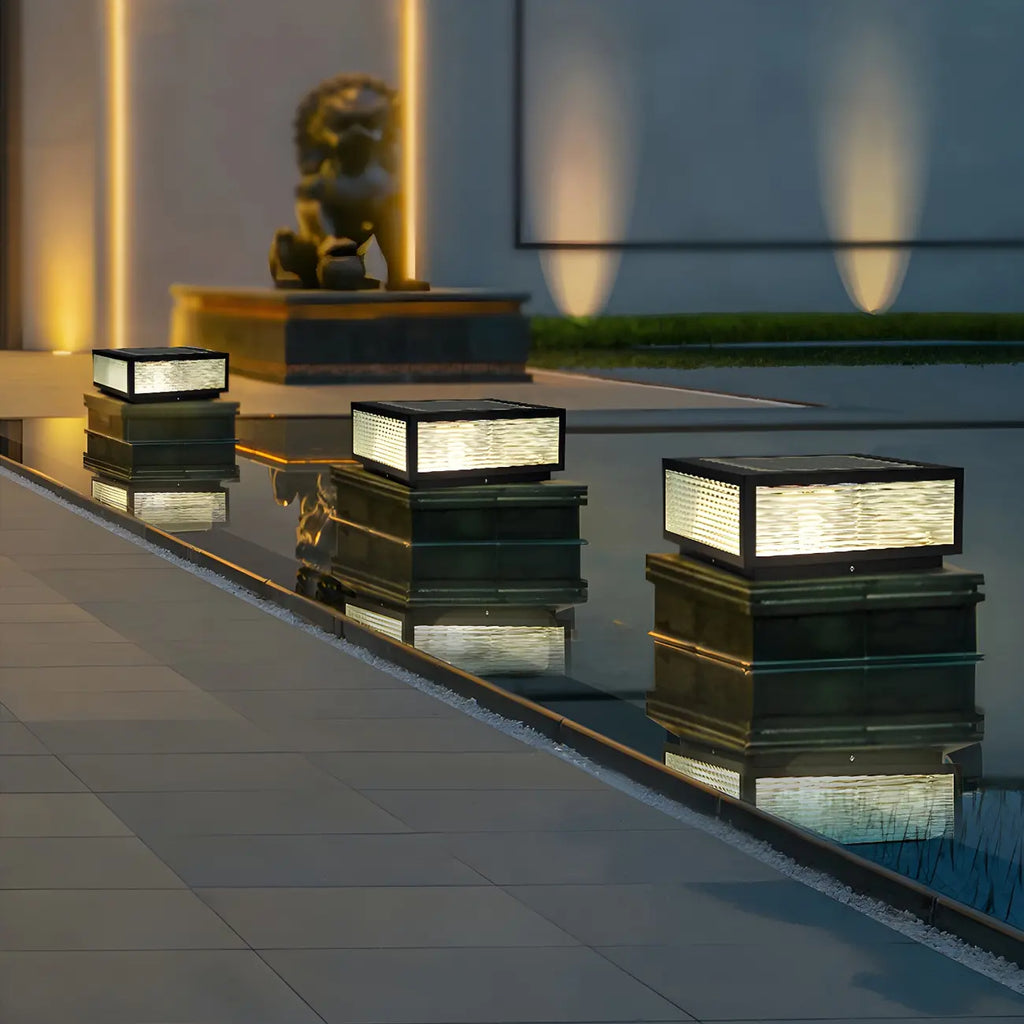 Lampes solaires rectangulaires d'extérieur à couleurs changeantes