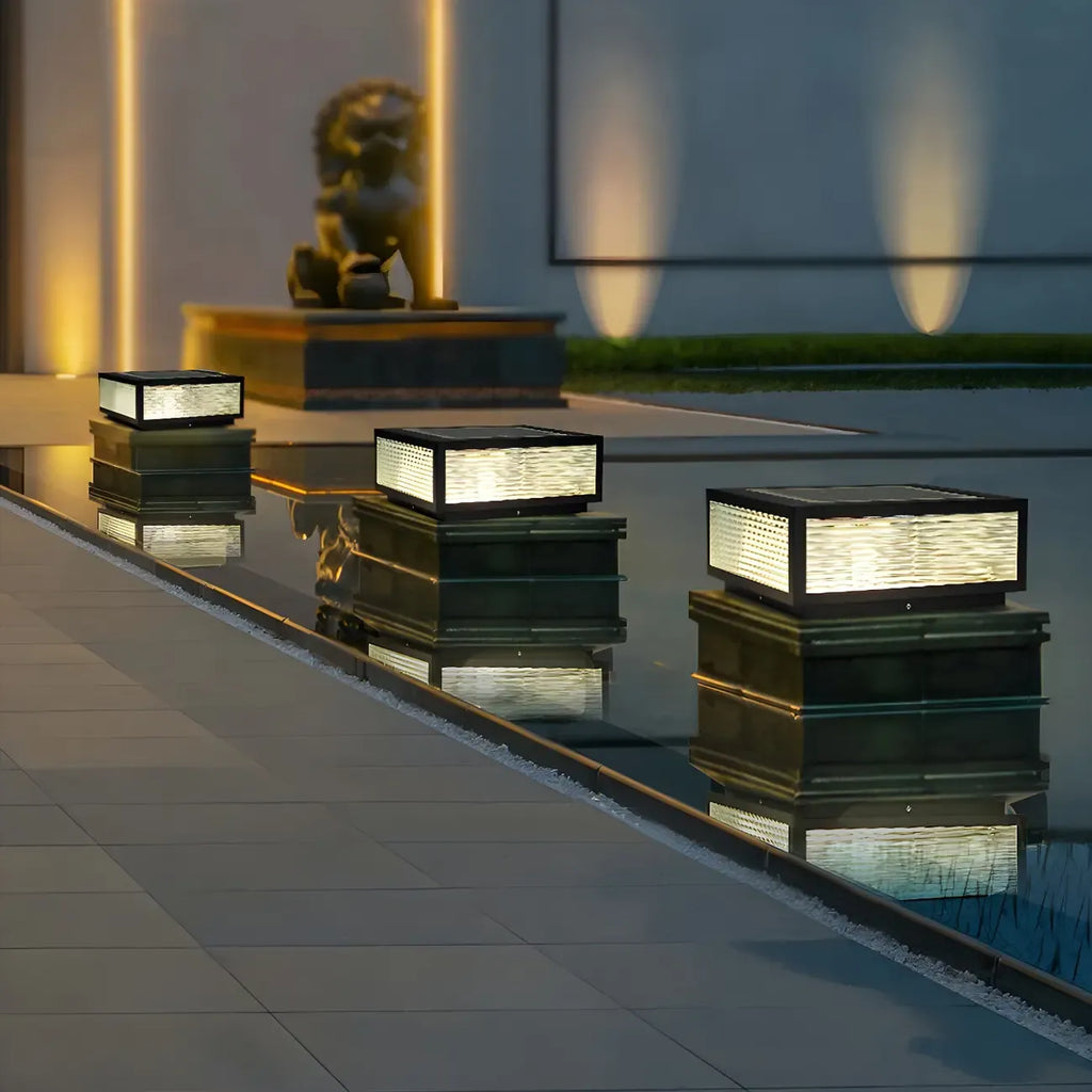 Lampes solaires rectangulaires d'extérieur à couleurs changeantes