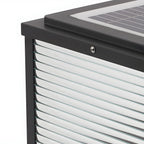 Lampe solaire extérieure cubique noire à LED bicolore