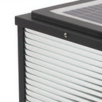 Lampe solaire extérieure cubique noire à LED bicolore