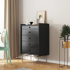 Commode et chiffonnier élégants en bois gris avec rangement