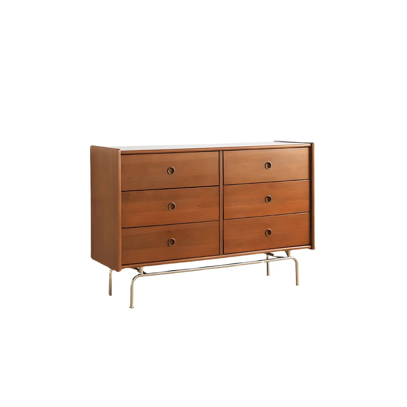 Commode et chiffonnier élégants en bois gris avec rangement