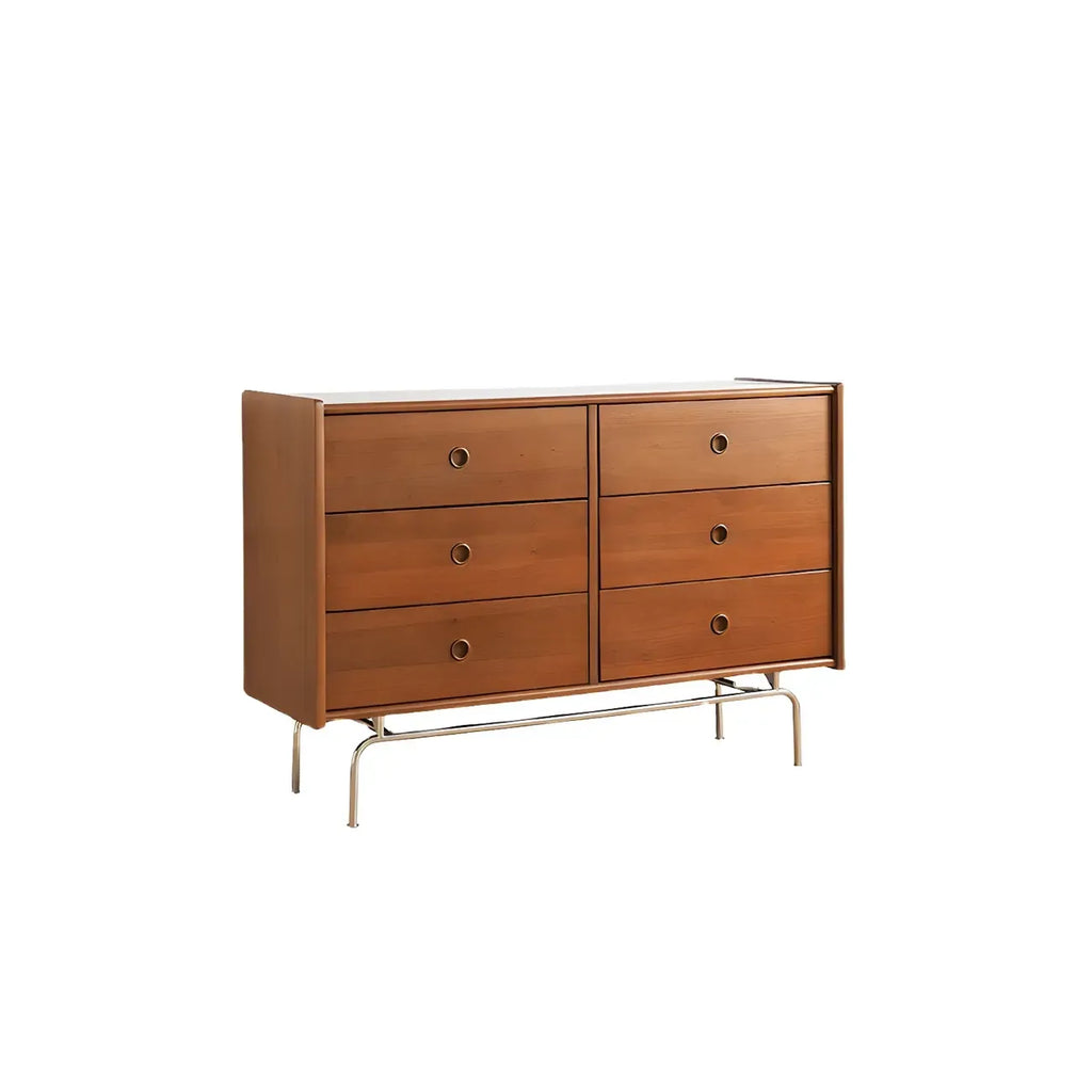 Commode et chiffonnier élégants en bois gris avec rangement