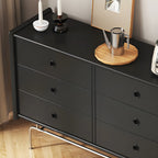 Commode et chiffonnier élégants en bois gris avec rangement