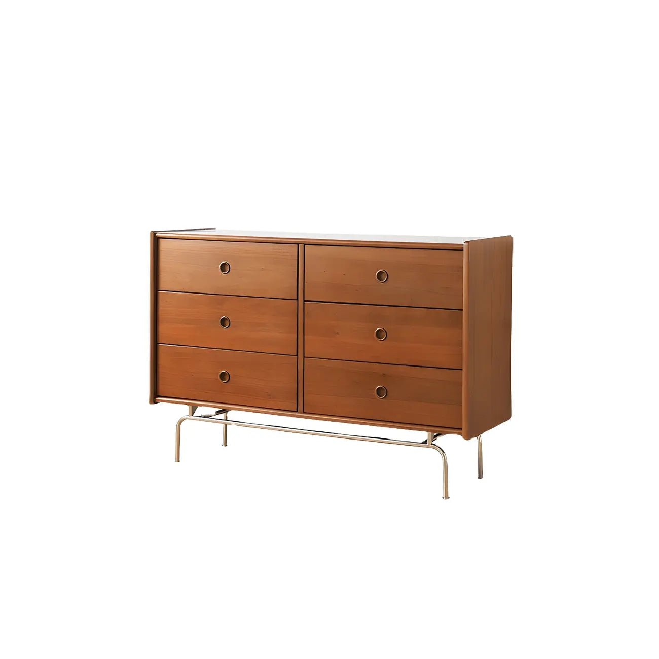Commode et chiffonnier élégants en bois gris avec rangement
