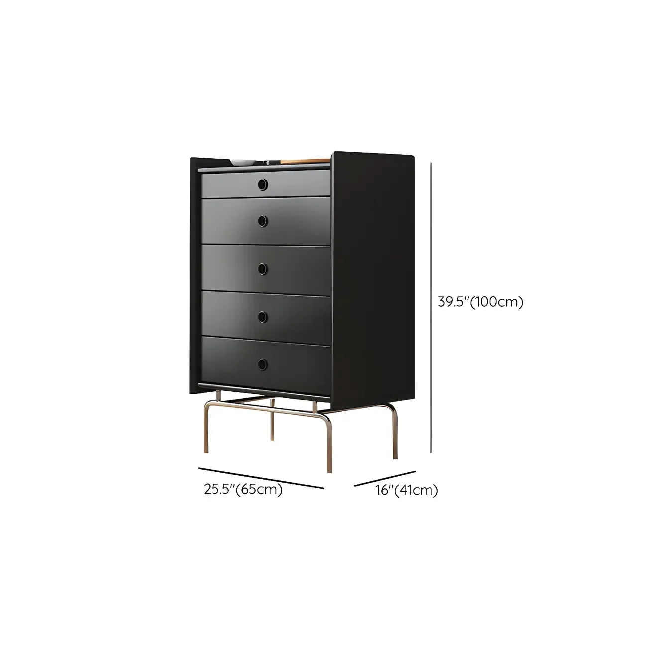 Commode et chiffonnier élégants en bois gris avec rangement