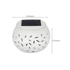 Lampes solaires décoratives creuses en céramique blanche pour poteaux d'extérieur