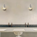 Applique murale industrielle en métal argenté à bras articulé réglable