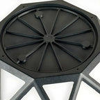 Lampe de poteau à motif diamant en métal noir