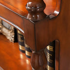 Bibliothèque classique en bois marron/blanc avec tiroir