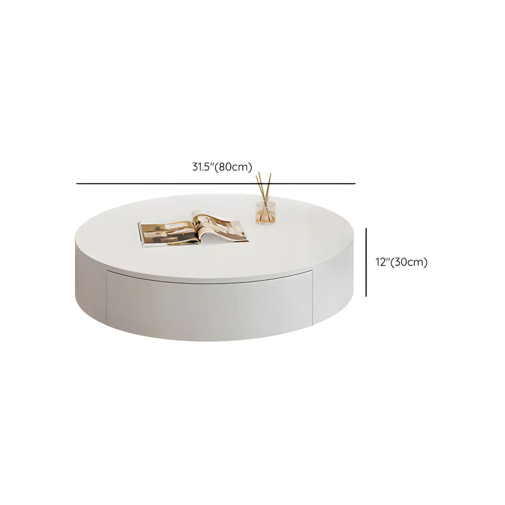 Tables basses gigognes rondes modernes en bois blanc