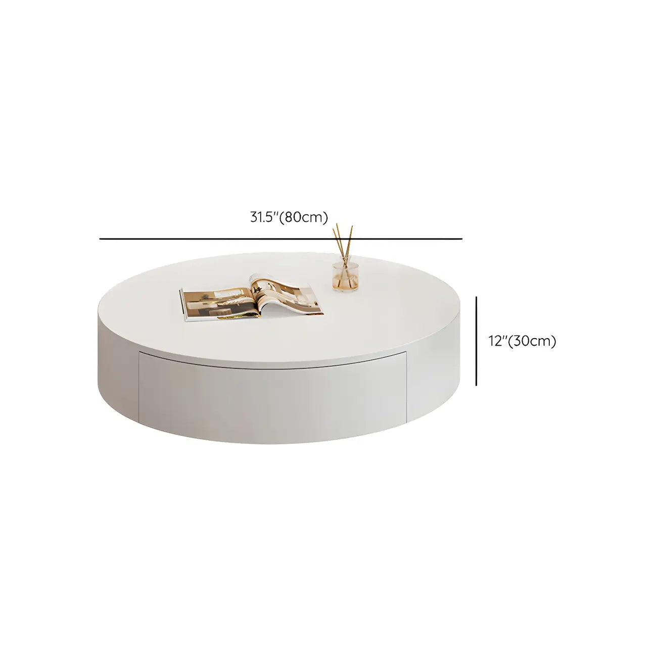 Tables basses gigognes rondes modernes en bois blanc