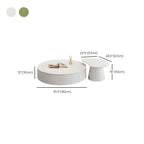 Tables basses gigognes rondes modernes en bois blanc