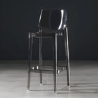 Tabouret de bar rectangulaire chic et résistant, en acrylique transparent moderne